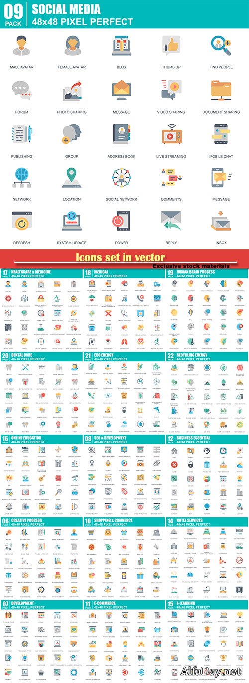 Icons set in vector # 15