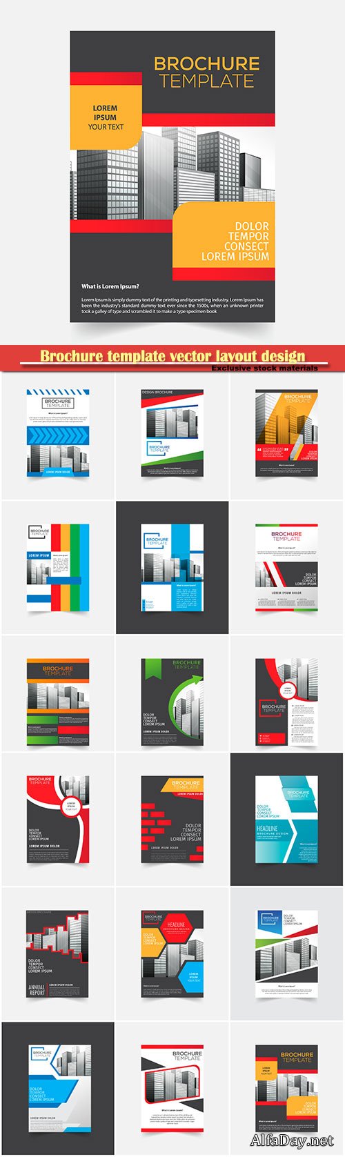 Brochure template vector layout design, corporate business annual report, magazine, flyer mockup # 107
