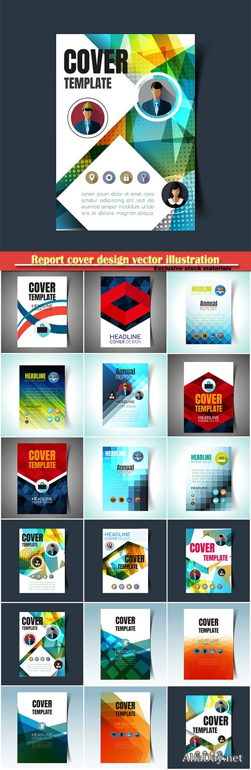 Report cover design vector illustration