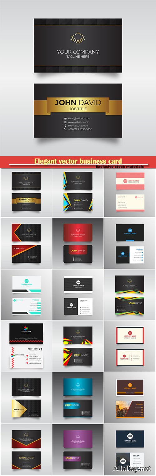Elegant vector business card