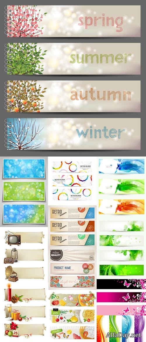 Big Collection of Vector Banners 50xEPS