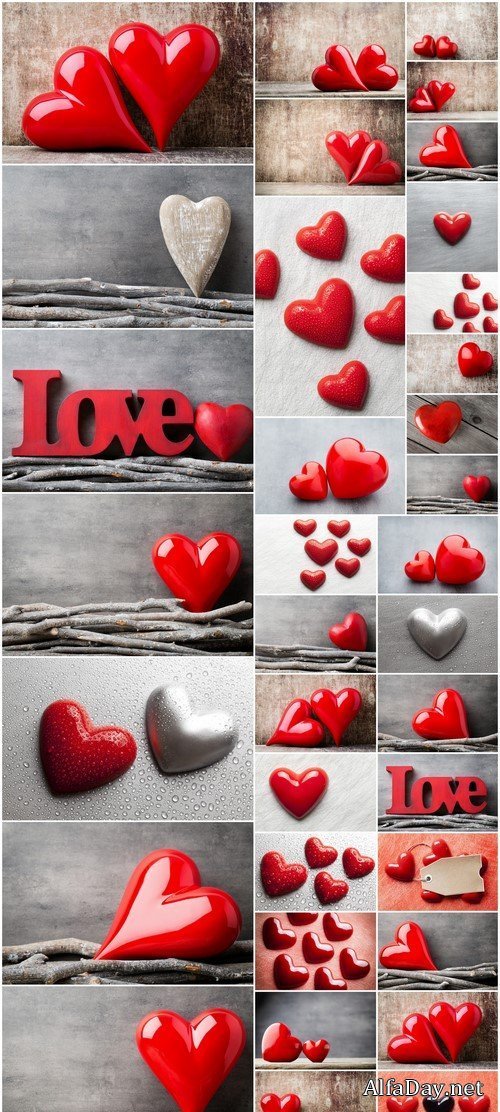 Valentines Day background with hearts 35X JPEG