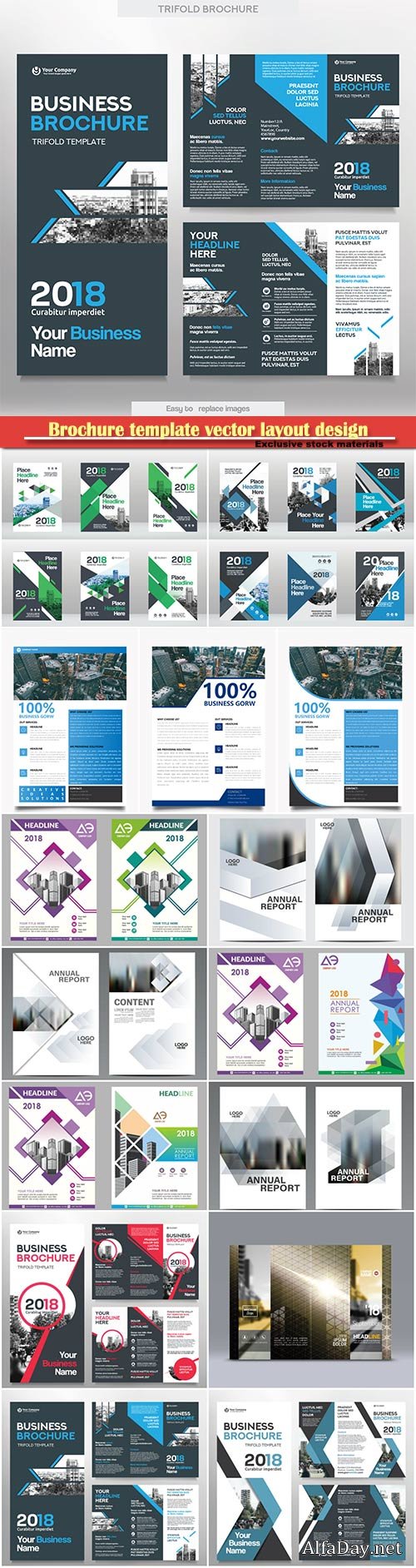 Brochure template vector layout design, corporate business annual report, magazine, flyer mockup # 125