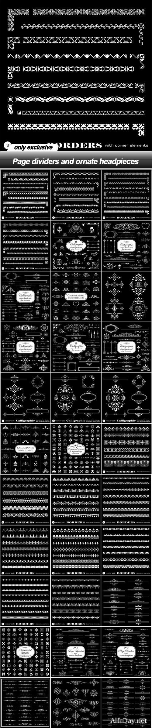 Page dividers and ornate headpieces - 35 EPS