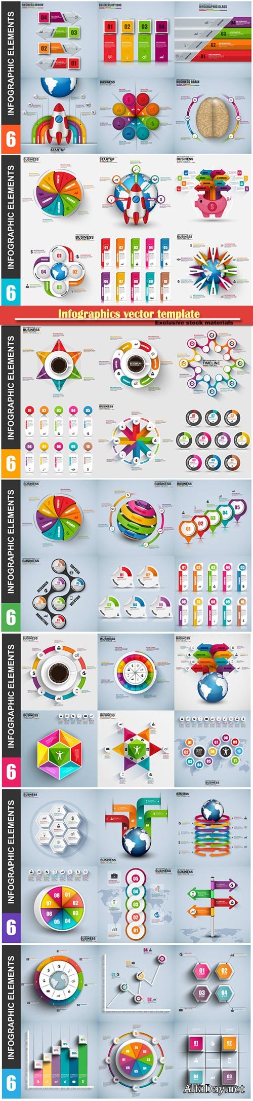 Infographics vector template for business presentations or information banner # 27