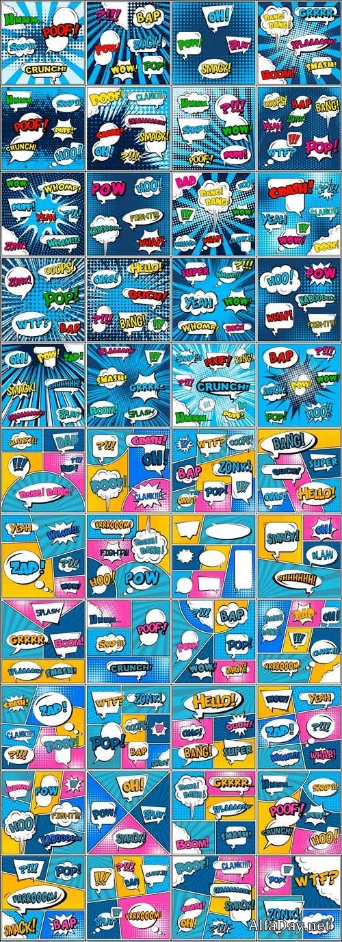 Abstract creative concept vector comic pop art style - 112 EPS