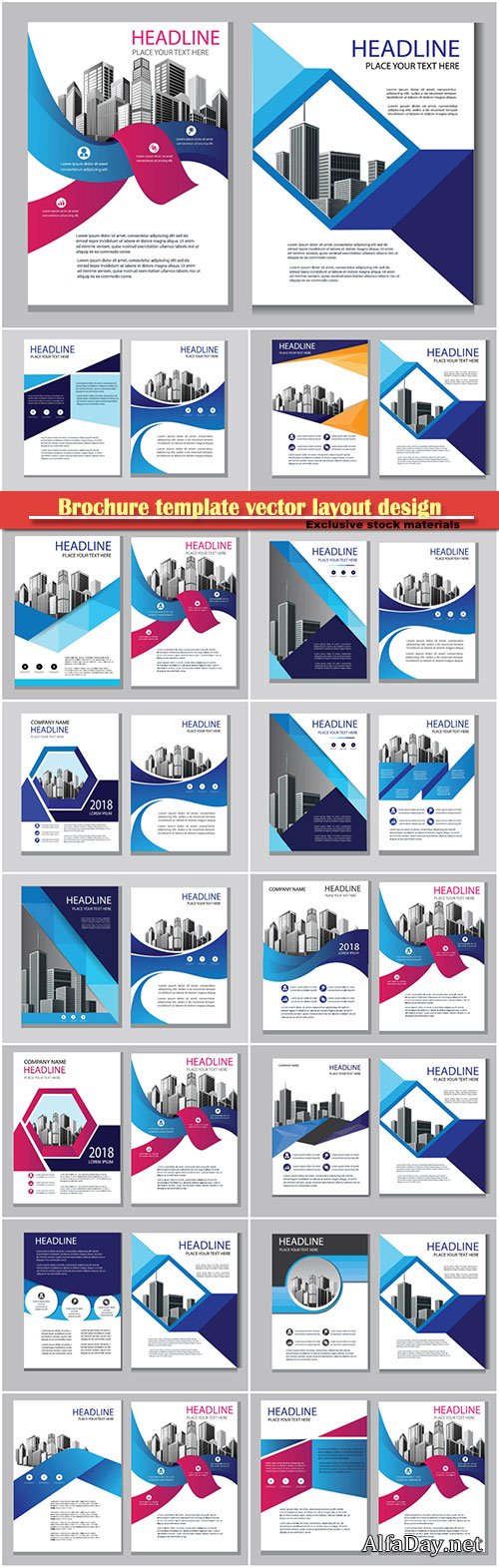 Brochure template vector layout design, corporate business annual report, magazine, flyer mockup # 129