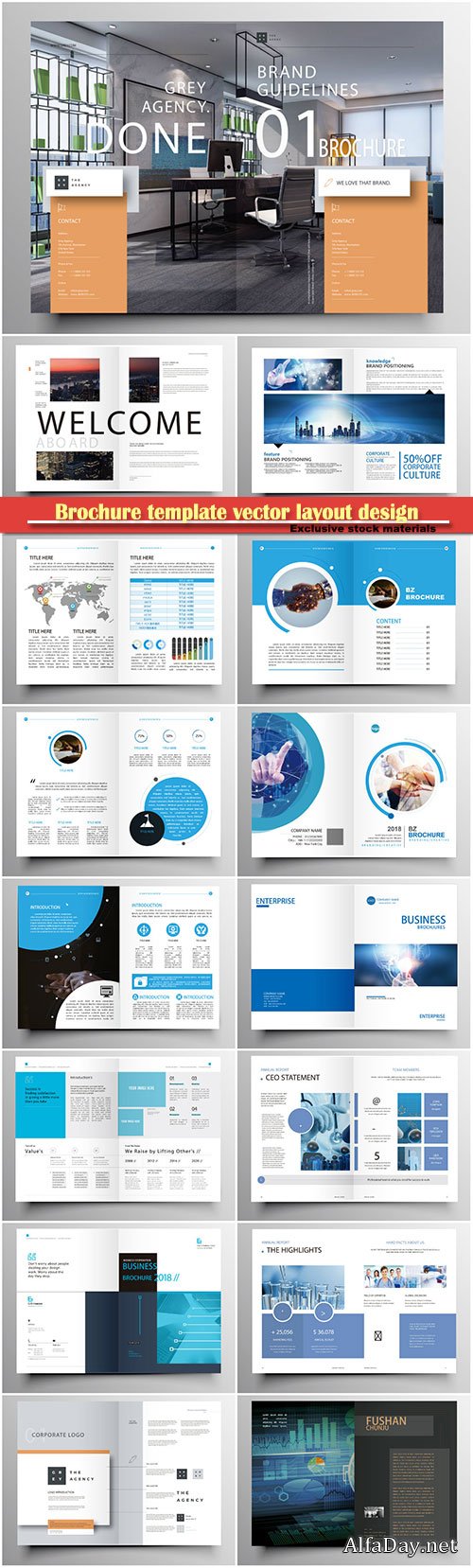 Brochure template vector layout design, corporate business annual report, magazine, flyer mockup # 131