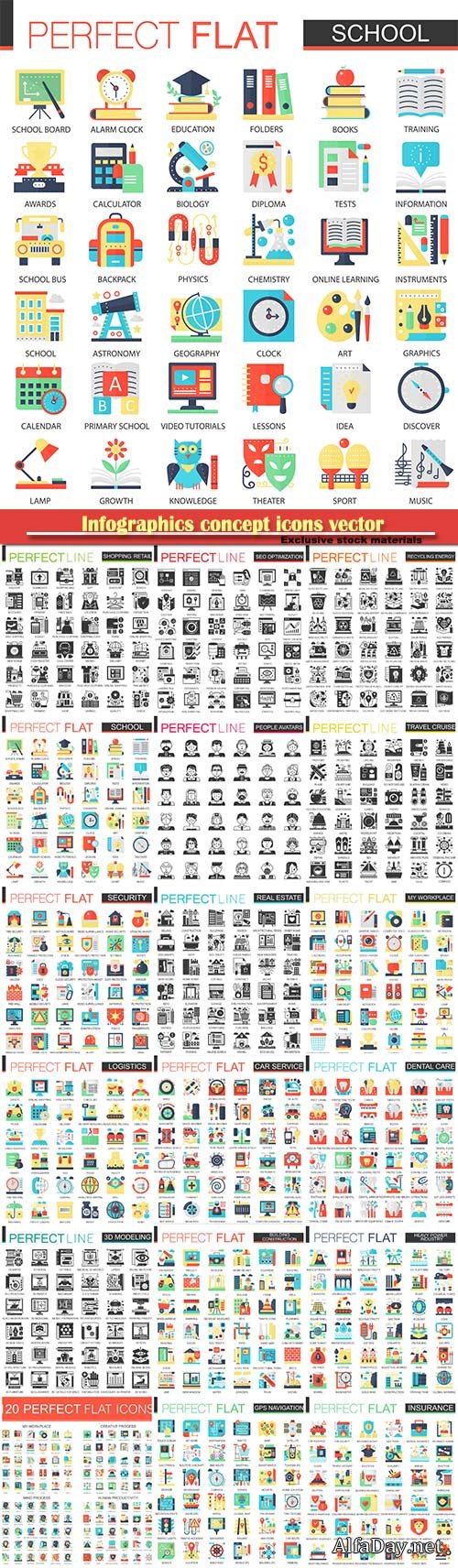 Infographics concept icons vector illustration