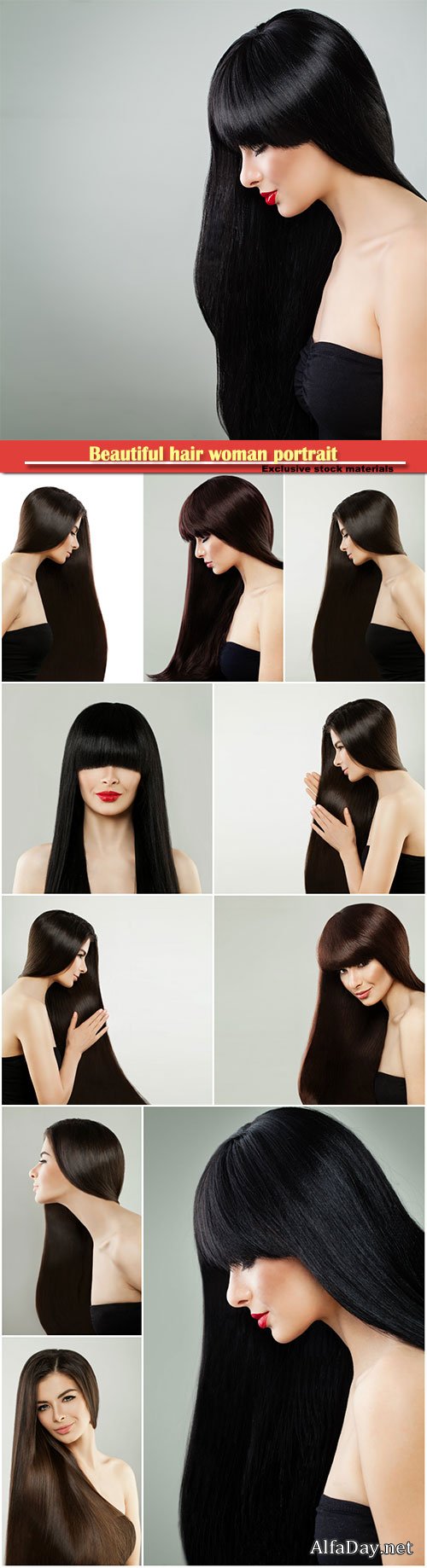 Beautiful hair woman portrait