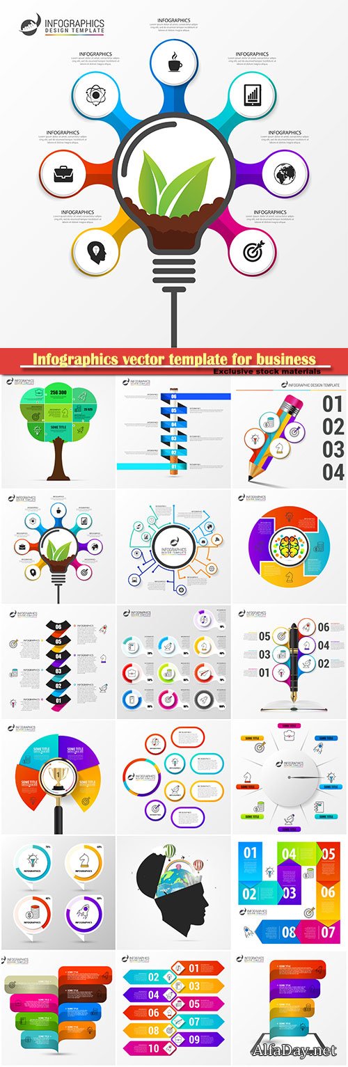 Infographics vector template for business presentations or information banner # 40