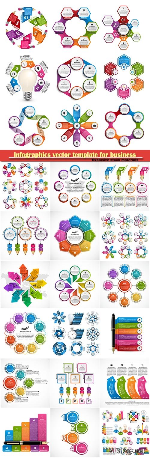 Infographics vector template for business presentations or information banner # 48