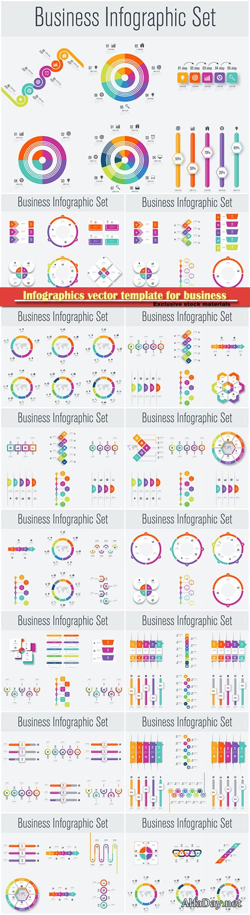 Infographics vector template for business presentations or information banner # 63