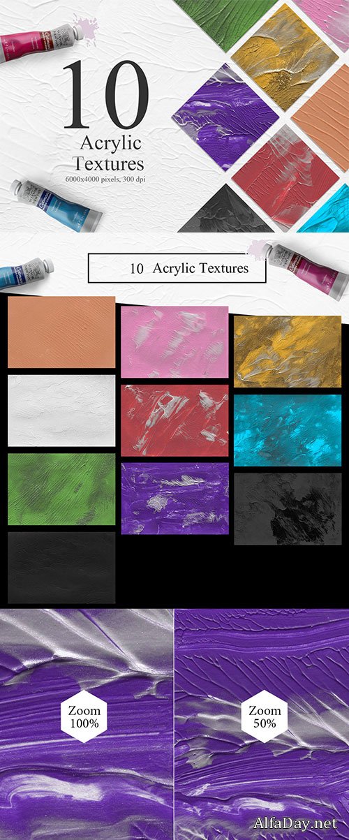 10 Acrylic Textures
