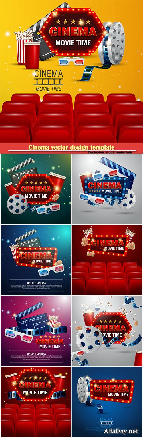 Cinema vector design template