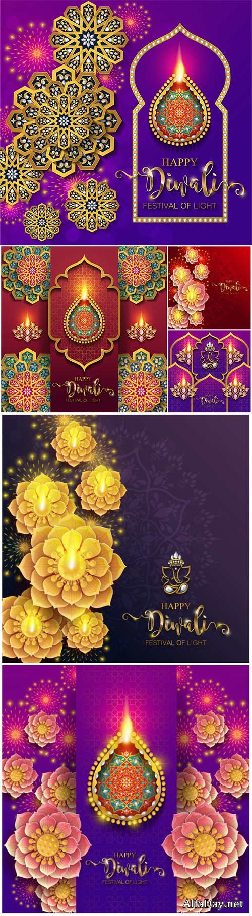 Diwali luxury vector background