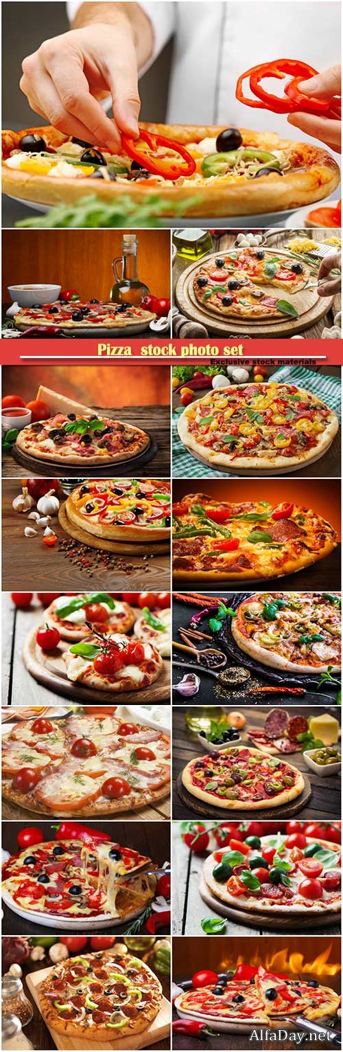 Pizza  stock photo set