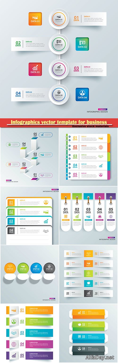 Infographics vector template for business presentations or information banner # 98