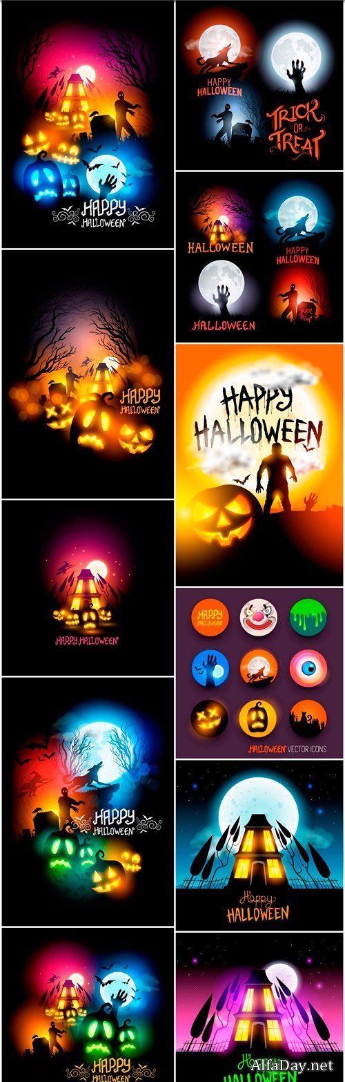Halloween collection 58 - 12 EPS