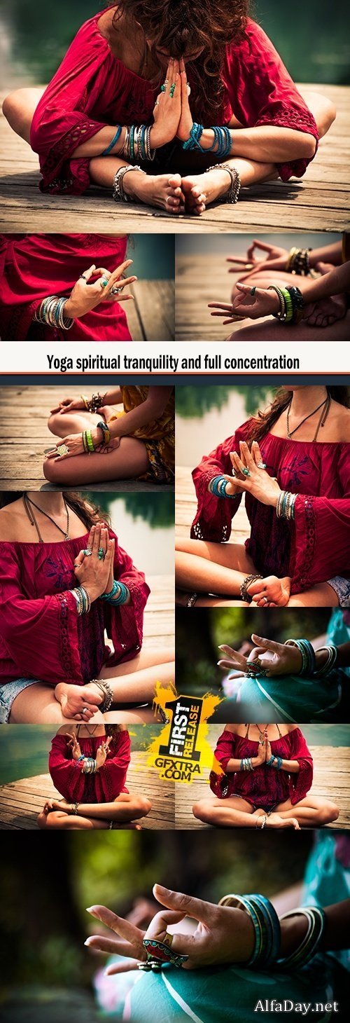 Yoga spiritual tranquility and full concentration