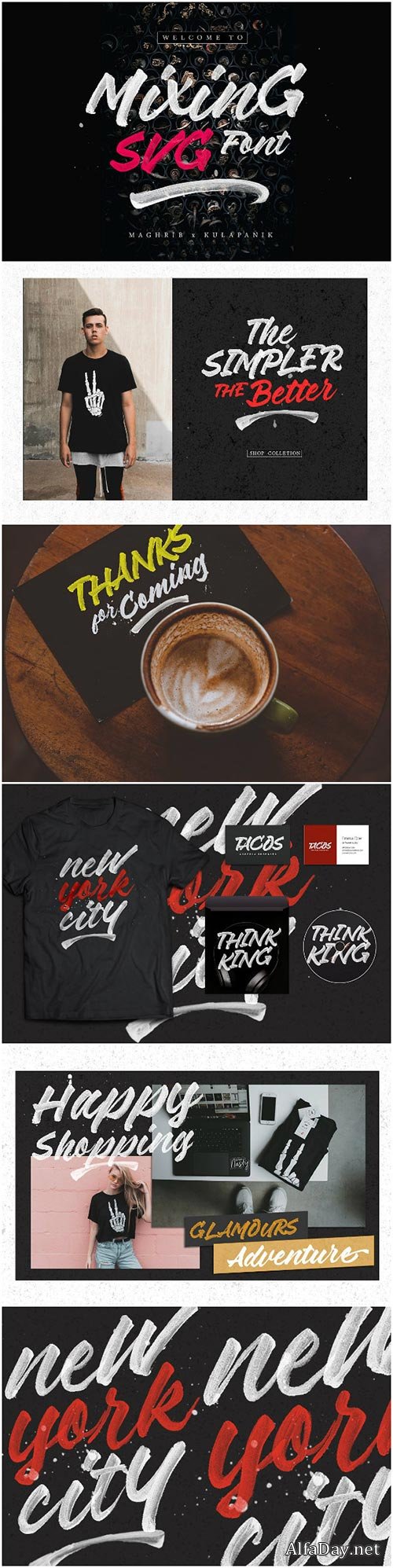 CreativeMarket Mixing SVG Font & Regular 2261477