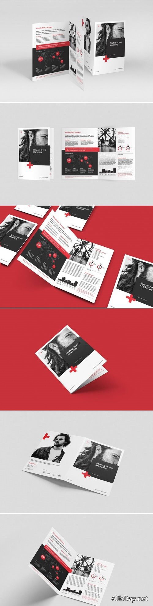 CreativeMarket Business Bifold Brochure 3020895