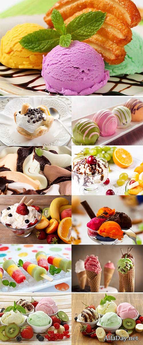 Assorted Ice Cream, View from Above 29xJPG