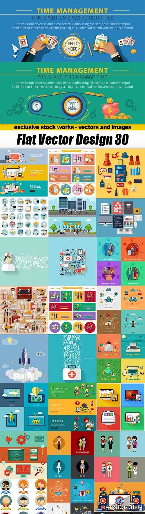Flat Vector Design #30, 25xEPS