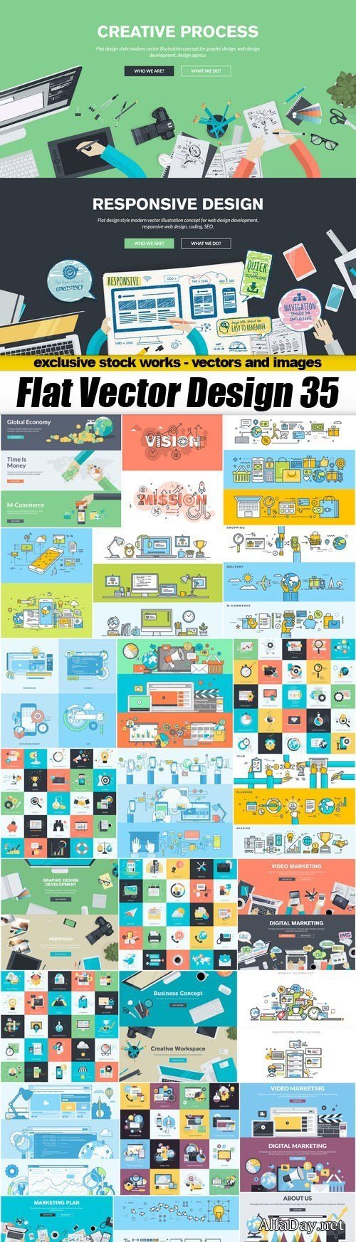 Flat Vector Design #35, 25xEPS