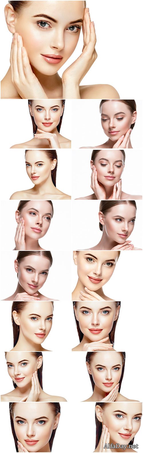 Young girl with a beautiful face