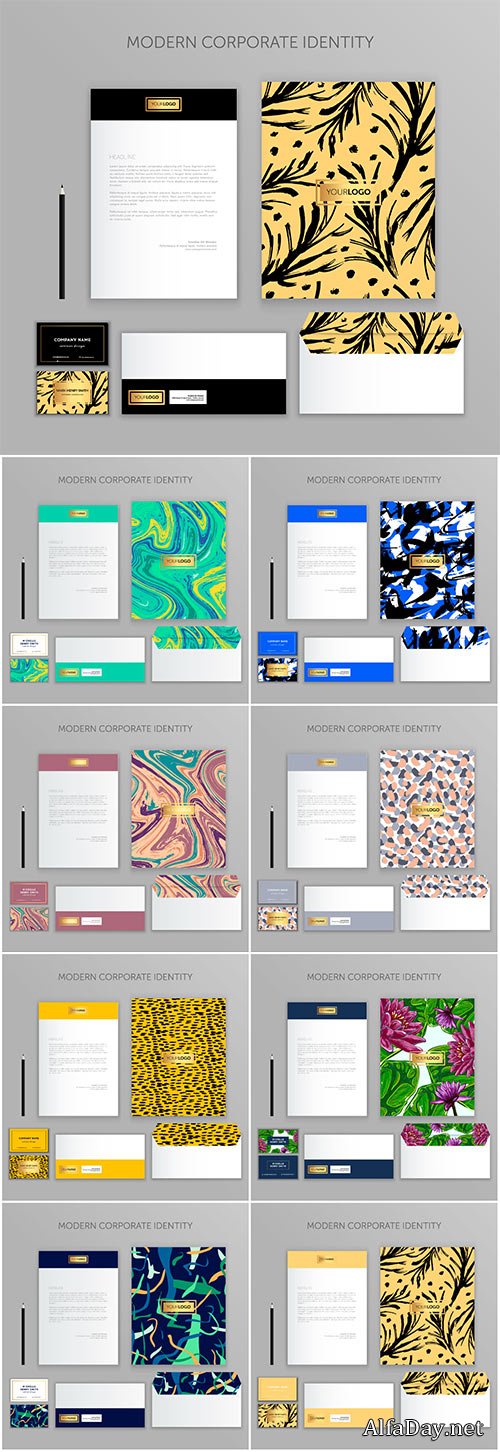 Corporate identity business set , modern stationery vector template design