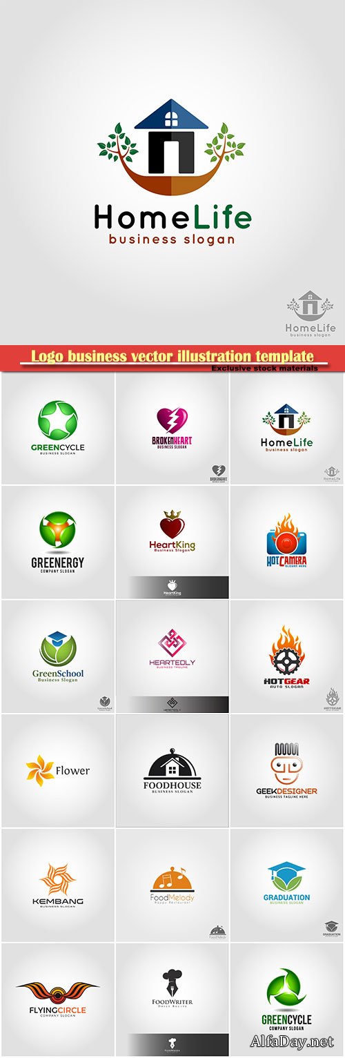 Logo business vector illustration template # 158