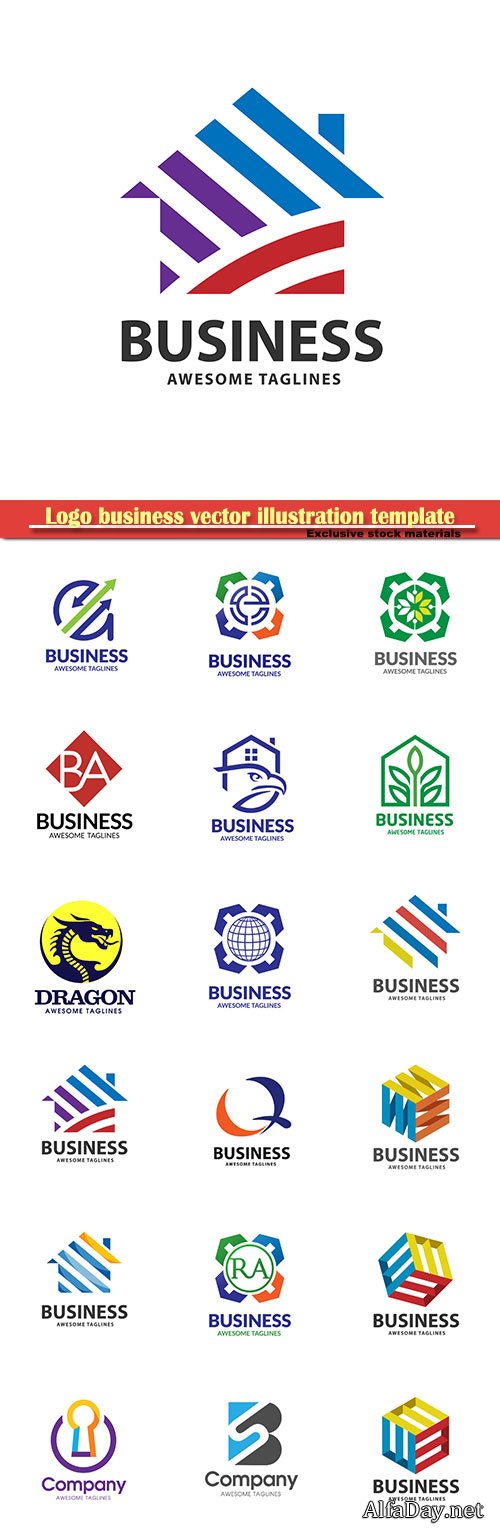 Logo business vector illustration template # 161