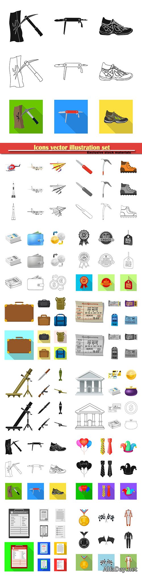 Icons vector illustration set # 2