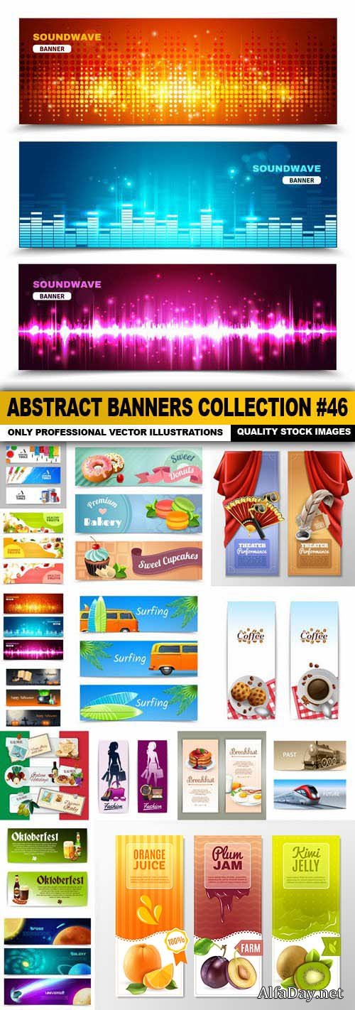 Abstract Banners Collection #46 - 15 Vectors