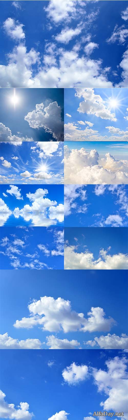 Sun with blue sky background