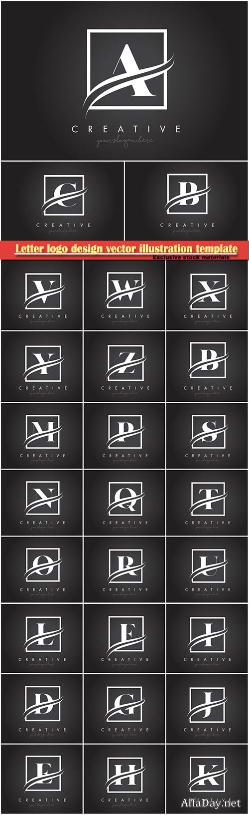 Letter logo design vector illustration template # 6