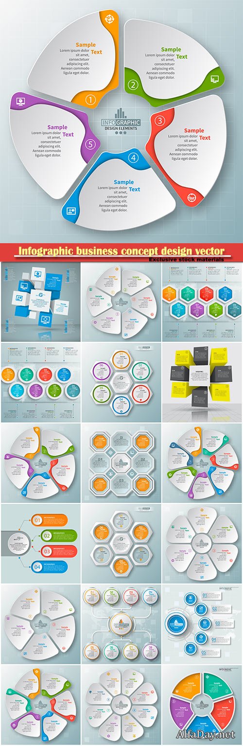 Infographic business concept design vector illustration # 2