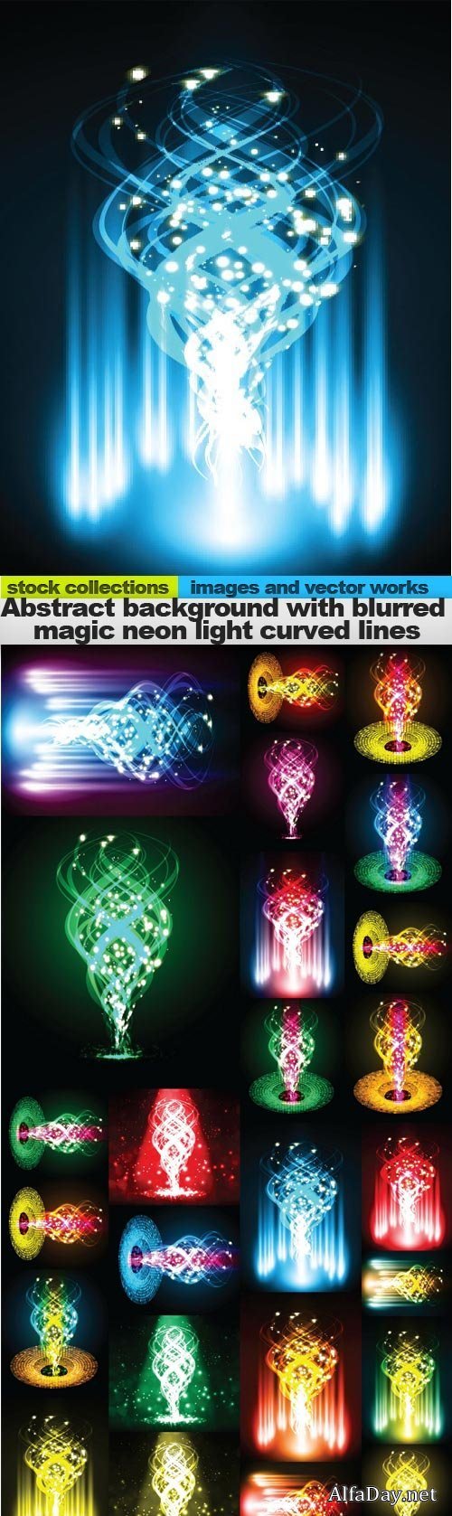 Abstract background magic neon light
