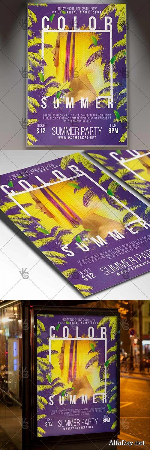 Summer Color Flyer � Summer PSD Template