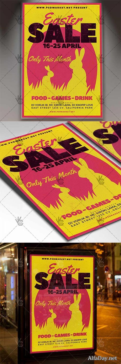 Easter Sale Flyer � Spring PSD Template