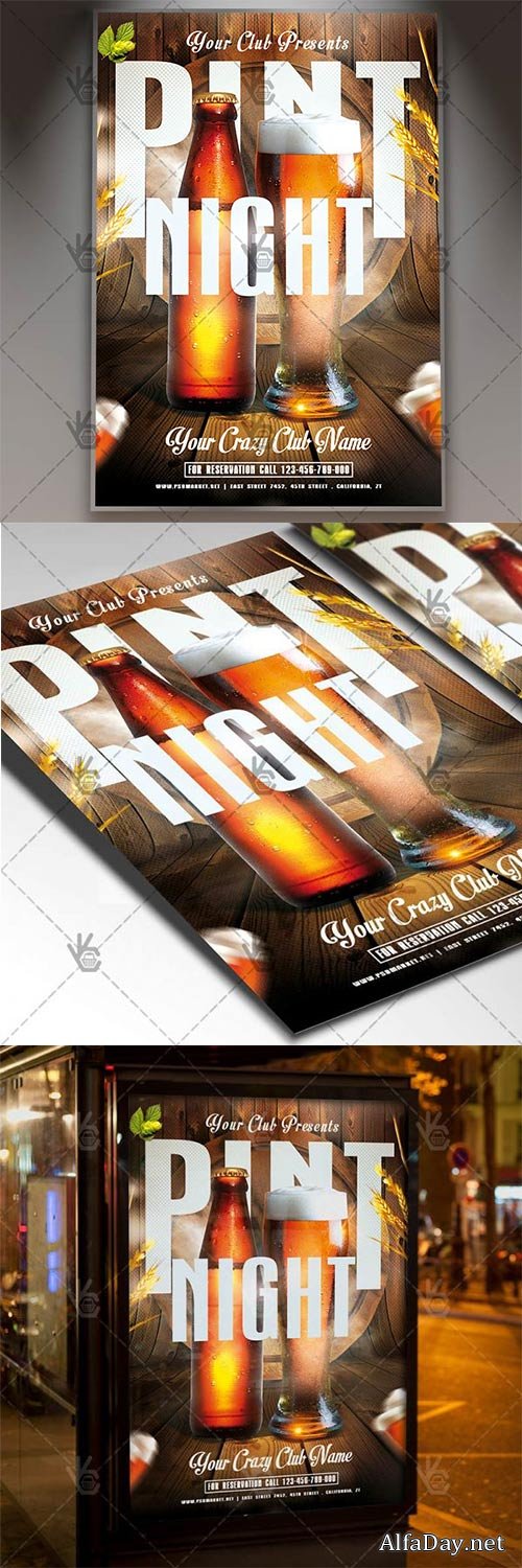 Pint Night � Club Flyer PSD Template