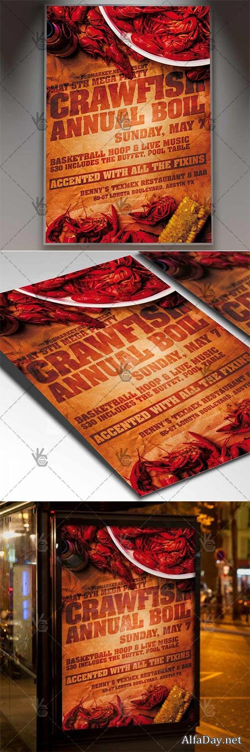 Crawfish Boil Flyer � Business PSD Template