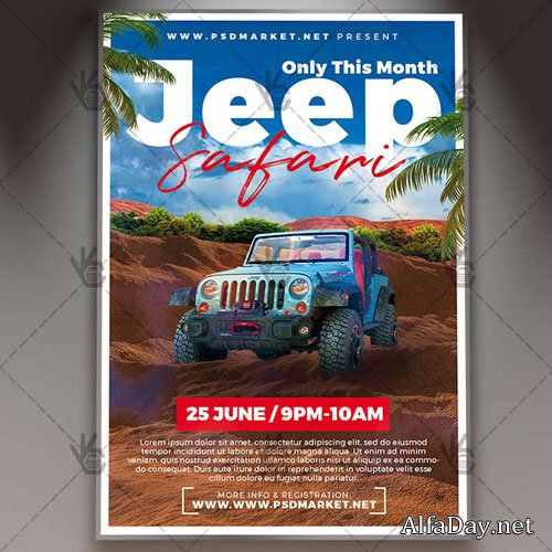 Jeep Safari Flyer � PSD Template