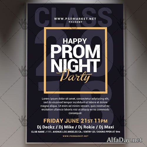 Happy Prom Night Flyer � PSD Template