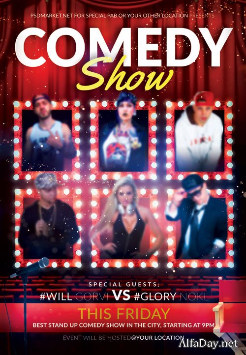 COMEDY SHOW FLYER � PSD TEMPLATE