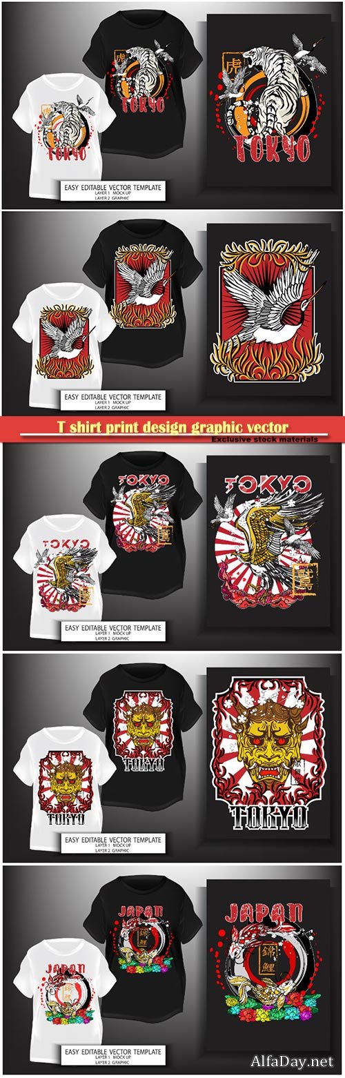 T shirt print design graphic vector illustration