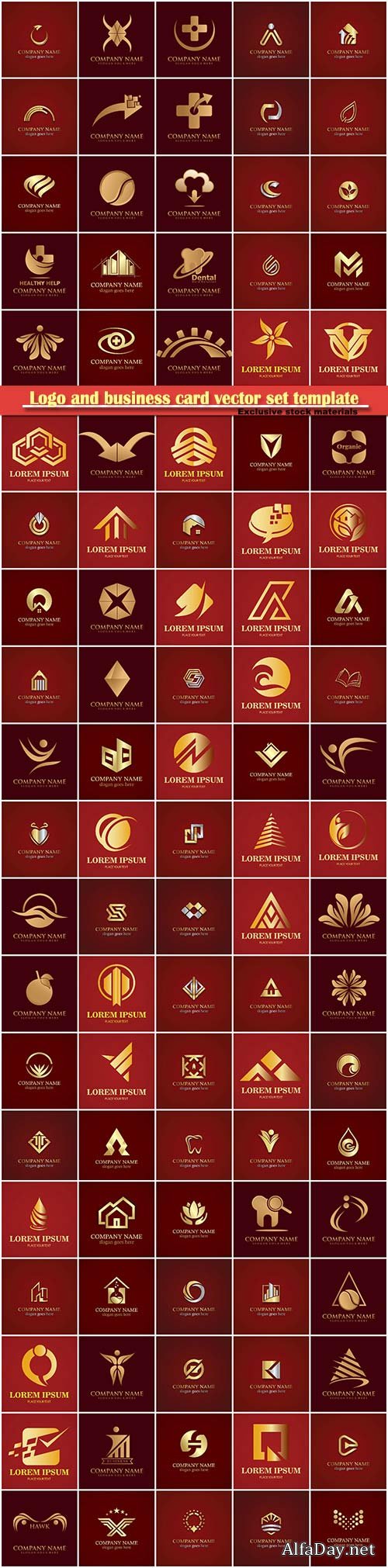 Logo and business card vector set template # 20