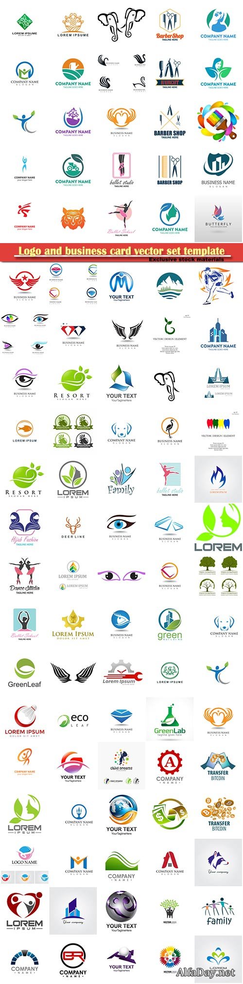 Logo and business card vector set template # 22