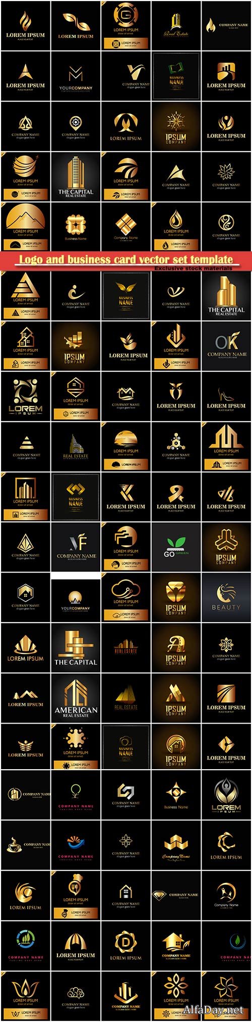 Logo and business card vector set template # 23